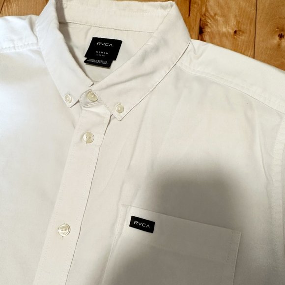 RVCA That'll Do Short Sleeve Shirt - White - M - Picture 2 of 2